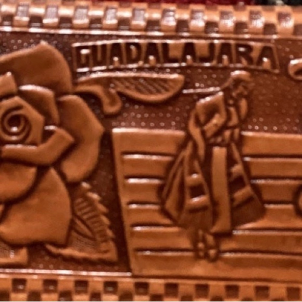 New Carnet Piel Genuina Woman Wallet Made In Mexico Hand Made Vintage 1987 . - Picture 2 of 11